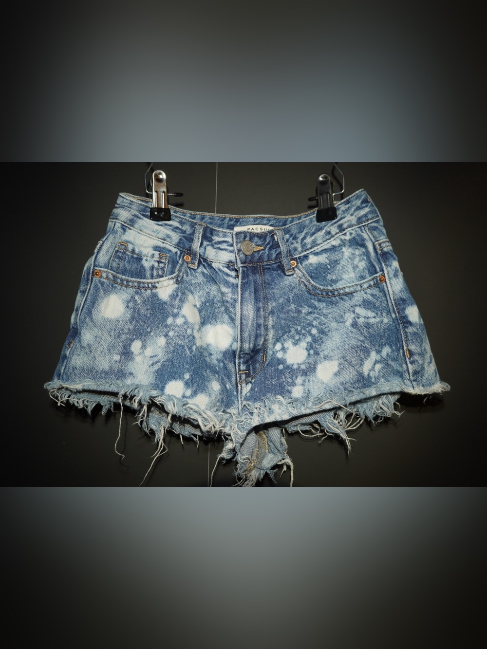 PacSun Acid-Wash Blue Denim Cutoff Shorts | S